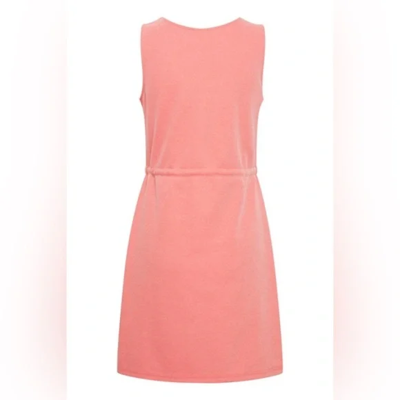 New! Ichi Kate cinched drawstring waist pique calypso pink Dress 35232 - Picture 2 of 15